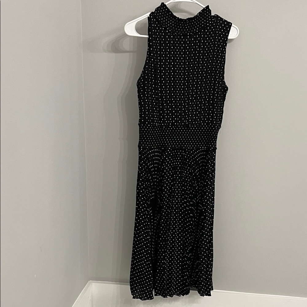 Nanette Lepore Black and Tan Polka Dot Dress